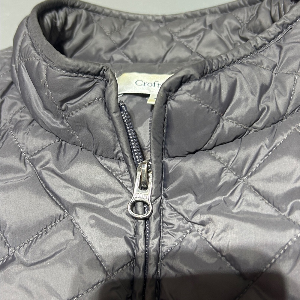 Croft & Barrow Gray Quilted Diamond Pattern Lightweight Vest Jacket (Women’s M) - Picture 6 of 10